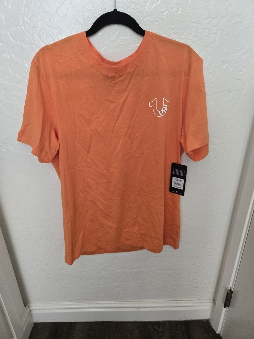 True Religion Orange Short Sleeve Logo Tee